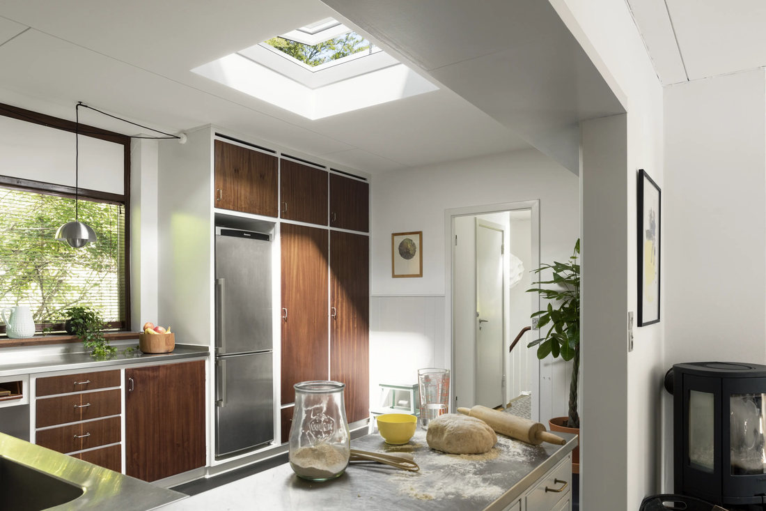 VELUX lichtkoepel vlak glas, binnenaanzicht keuken